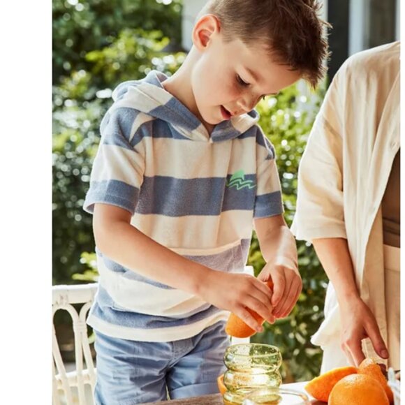 Toddler Boys Carter's Shark Striped Terry Hooded T-Shirt Size 3T 4T 5T NWT - Picture 3 of 3